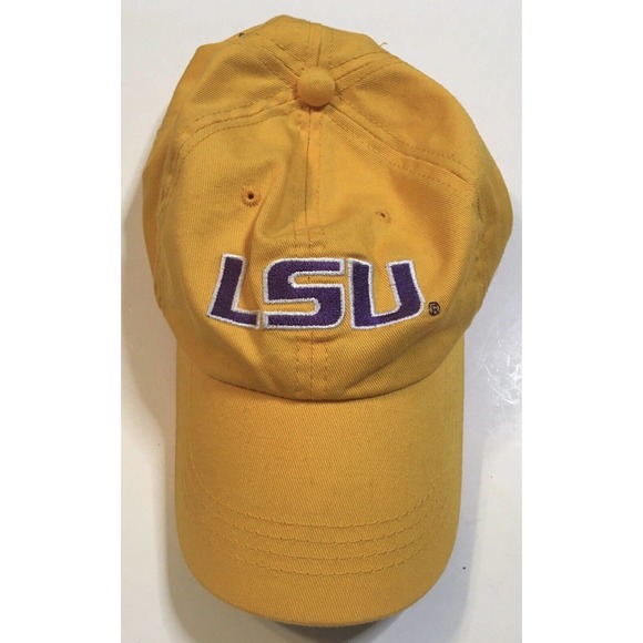 Signatures Other - Signatures Cap Hat Size One Sz Yellow Purple LSU Tigers Louisiana State Baseball